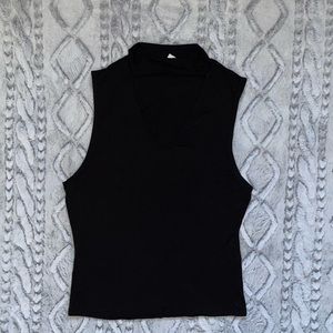 Garage V Neck Choker Top